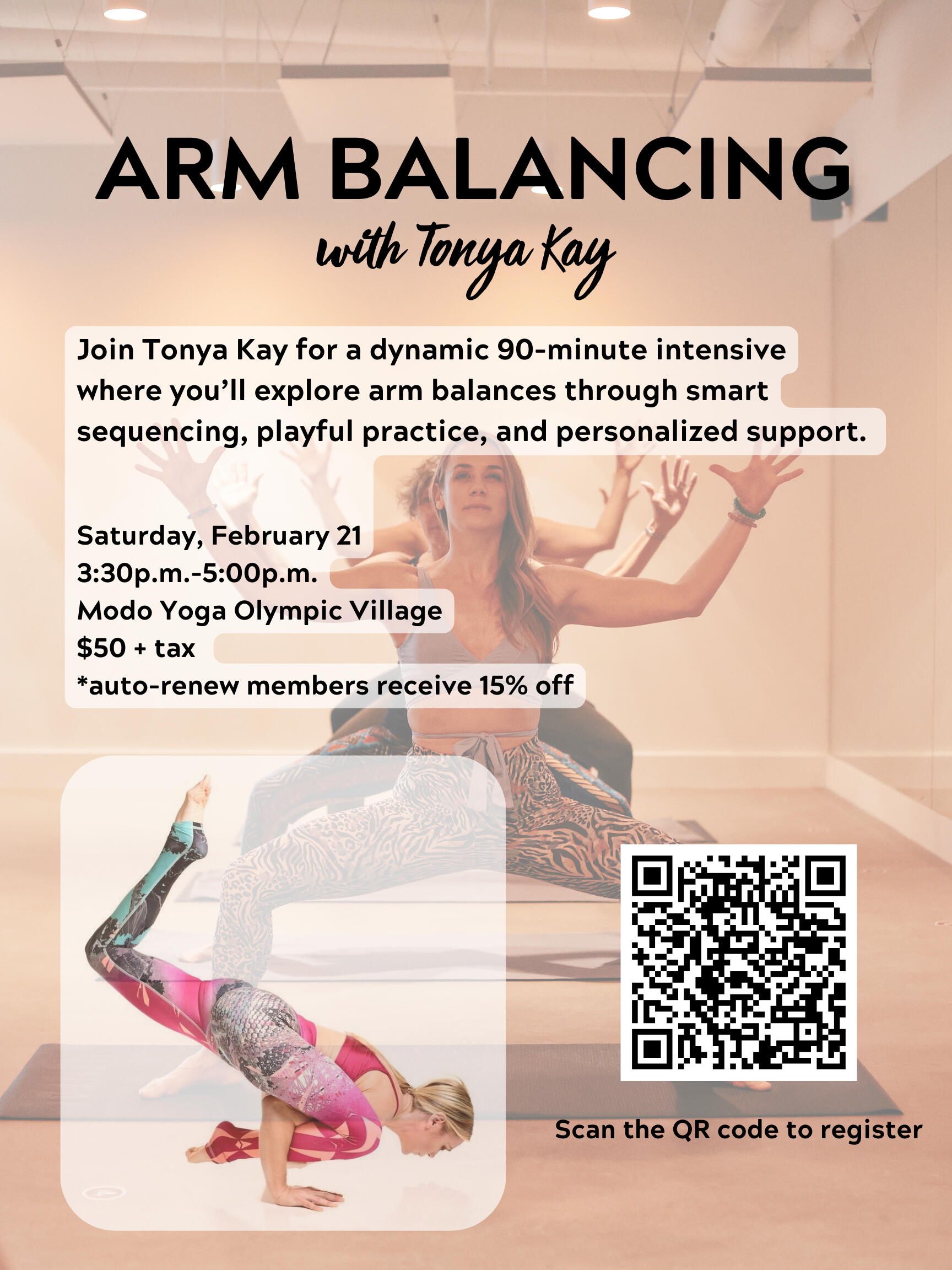 Arm Balance Yoga Workshop Vancouver